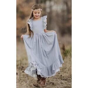 Well Dressed Wolf Gray Naomi Maxi Dress Size 10 NWT